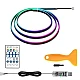 Set 2 benzi acrilice 110cm si 35cm, lumina ambientala auto RGB, alimentare USB Set 2 benzi acrilice 110cm si 35cm, lumina ambientala auto RGB, alimentare USB