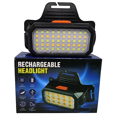 Lanterna de Cap 6 Moduri reincarcabila prin USB 50 LED Rectangulara Lanterna de Cap 6 Moduri reincarcabila prin USB 50 LED Rectangulara
