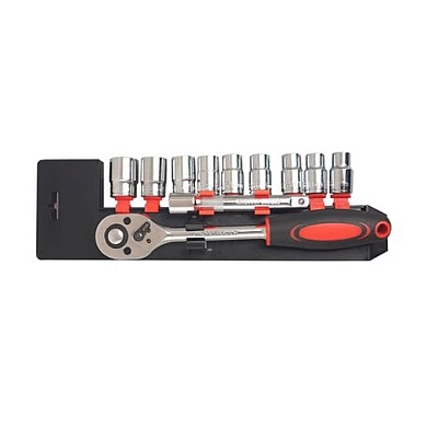 Set de Chei Tubulare 1/4" cu Clicket - 12 Bucati, din Crom si Vanadiu Set de Chei Tubulare 1/4" cu Clicket - 12 Bucati, din Crom si Vanadiu