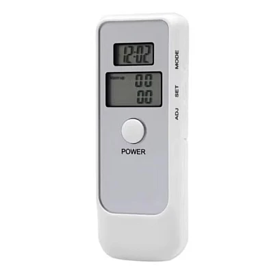Tester de Alcoolemie digital functie de ceas cronometru Alb Tester de Alcoolemie digital functie de ceas cronometru Alb