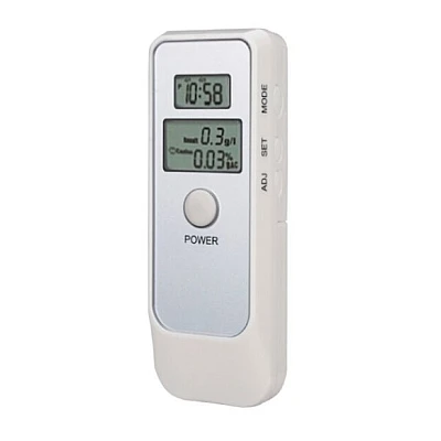 Tester de Alcoolemie digital functie de ceas cronometru Alb Tester de Alcoolemie digital functie de ceas cronometru Alb