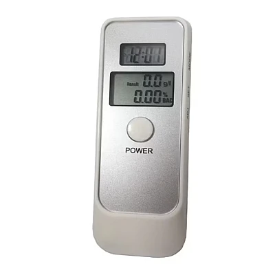 Tester de Alcoolemie digital functie de ceas cronometru Alb Tester de Alcoolemie digital functie de ceas cronometru Alb