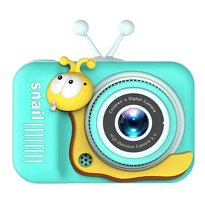 Camera pentru copii HD 1080P Melc Turcoaz Camera pentru copii HD 1080P Melc Turcoaz