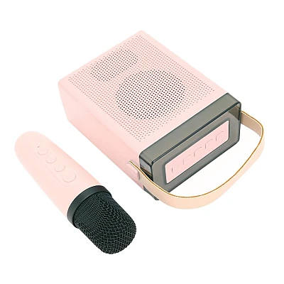 Difuzor portabil si Microfon Karaoke fara fir Bluetooth 5.3 Roz Difuzor portabil si Microfon Karaoke fara fir Bluetooth 5.3 Roz