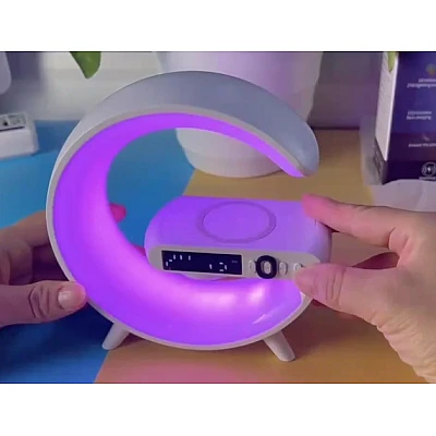 Boxa Mica bluetooth G63 cu Statie incarcare wireless si lampa RGB Boxa Mica bluetooth G63 cu Statie incarcare wireless si lampa RGB