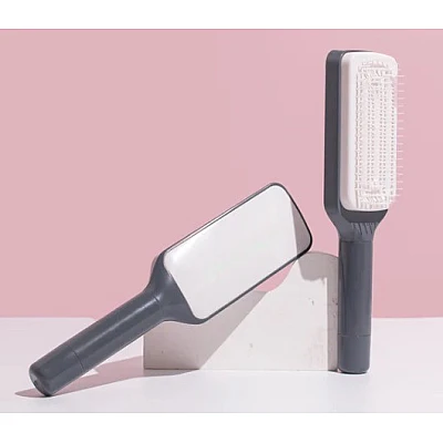 Perie cu Fire din Plastic Retractabila Autocuratare Gri Perie cu Fire din Plastic Retractabila Autocuratare Gri