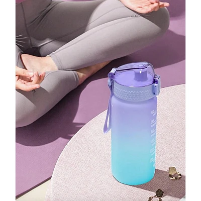 Sticla de apa potabila fitness Colorata 20Oz cu Marcator de timp Sticla de apa potabila fitness Colorata 20Oz cu Marcator de timp
