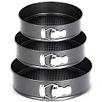Set 3 tavi de tort cu dimensiuni diferite si fund detasabil 18-20-22