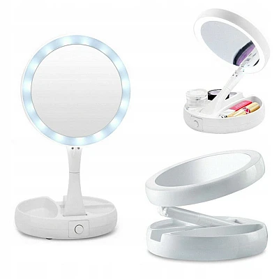 Oglinda Rotunda de machiaj AO 77900 pliabila cu LED Oglinda Rotunda de machiaj AO 77900 pliabila cu LED
