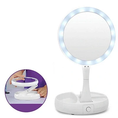 Oglinda Rotunda de machiaj AO 77900 pliabila cu LED Oglinda Rotunda de machiaj AO 77900 pliabila cu LED