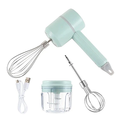 Mixer de mana electric portabil fara fir 3 in 1 AO-78163 Mixer de mana electric portabil fara fir 3 in 1 AO-78163