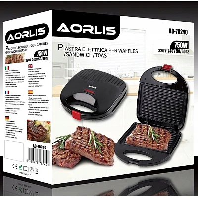 Sandwich Maker AO-78240 Plita electrica 750W Sandwich Maker AO-78240 Plita electrica 750W