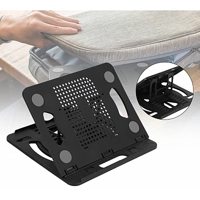 Suport pliabil laptop/telefon/tableta Q-ZJ011 Negru Suport pliabil laptop/telefon/tableta Q-ZJ011 Negru