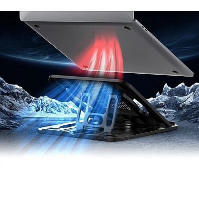 Suport pliabil laptop/telefon/tableta Q-ZJ011 Negru Suport pliabil laptop/telefon/tableta Q-ZJ011 Negru
