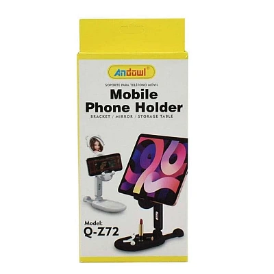 Suport de birou Q-Z72 pentru mobil cu Oglinda Pliabil Suport de birou Q-Z72 pentru mobil cu Oglinda Pliabil