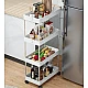Organizator tip carucior multifuncional cu 4 rafturi Alb MD Organizator tip carucior multifuncional cu 4 rafturi Alb MD