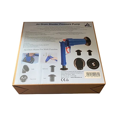 Pompa cu aer comprimat cu 4 accesorii pentru desfundat tevile de la chiuvete Pompa cu aer comprimat cu 4 accesorii pentru desfundat tevile de la chiuvete