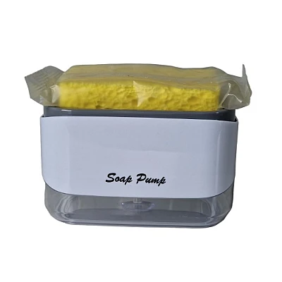 Dispenser de Sapun 2 in 1 Cu Burete 12 oz Dispenser de Sapun 2 in 1 Cu Burete 12 oz