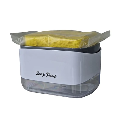 Dispenser de Sapun 2 in 1 Cu Burete 12 oz Dispenser de Sapun 2 in 1 Cu Burete 12 oz