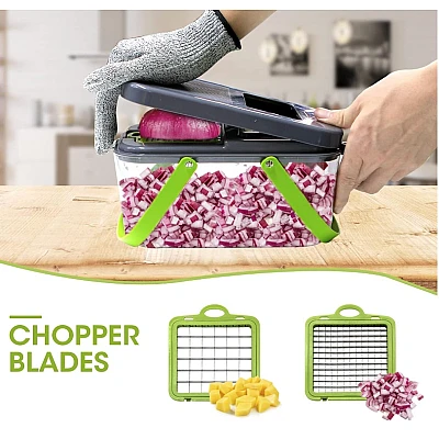 Mini Tocator de Legume 24-in-1: Mandolina de Bucatarie Multifunctionala