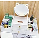 Organizator cosmetice cu Oglinda, 2 sertare, 4 compartimente, 40 x 20 x 33 cm Organizator cosmetice cu Oglinda, 2 sertare, 4 compartimente, 40 x 20 x 33 cm