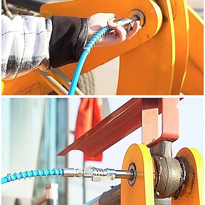 Cuplaj dublu cu manere pentru pistol de unsoare 10000 PSI cu Eliberare Rapida Filet NPTI/8 Cuplaj dublu cu manere pentru pistol de unsoare 10000 PSI cu Eliberare Rapida Filet NPTI/8