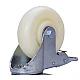 Set 2 Roati Pivotante 2.5" Albe Cu Frana Set 2 Roati Pivotante 2.5" Albe Cu Frana