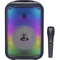 Boxa Portabila GTS-1726 Bluetooth 8 Inchi Lumini LED RGB cu Microfon