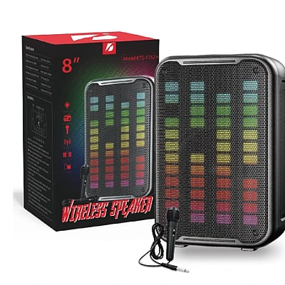 Boxa Portabila KTS-1752 Wireless LED de 8 inch Boxa Portabila KTS-1752 Wireless LED de 8 inch