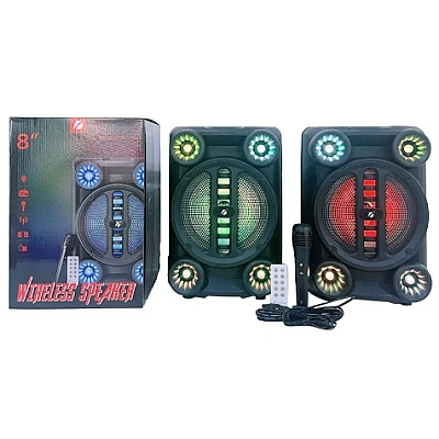 Boxa Portabila 8" KTS-1765 RGB cu Microfon si Telecomanda