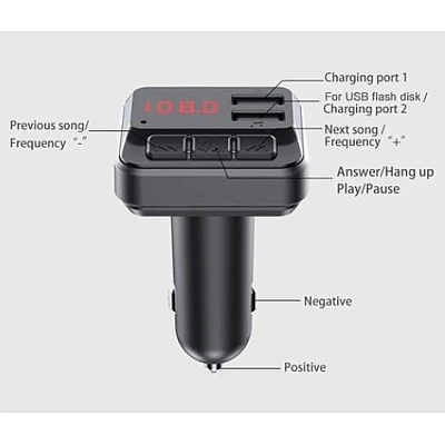 Modulator auto FM Bluetooth C6 - 2xUSB Modulator auto FM Bluetooth C6 - 2xUSB
