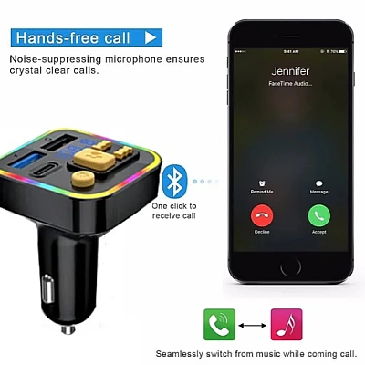 Modulator auto Bluetooth M6 cu Incarcator PD Modulator auto Bluetooth M6 cu Incarcator PD