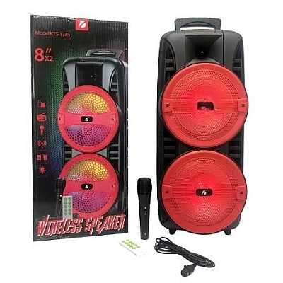 Boxa Portabila 8" KTS-1745 RGB cu Microfon si Telecomanda