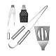 Set de 10 ustensile pentru gratar din Inox cu Husa de Depozitare Set de 10 ustensile pentru gratar din Inox cu Husa de Depozitare