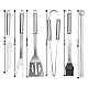 Set de 10 ustensile pentru gratar din Inox cu Husa de Depozitare Set de 10 ustensile pentru gratar din Inox cu Husa de Depozitare
