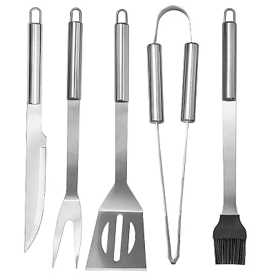 Set de 10 ustensile pentru gratar din Inox cu Husa de Depozitare Set de 10 ustensile pentru gratar din Inox cu Husa de Depozitare