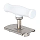 Deschizator de borcane si sticle cu Prindere Capac si Maner Alb / Inox Deschizator de borcane si sticle cu Prindere Capac si Maner Alb / Inox
