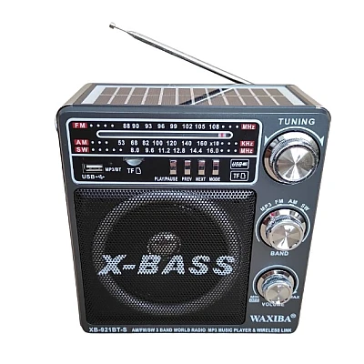 Radio cu Panou Solar XB-921 BT X-Bass mp3 player cu suport card sd/usb NEGRU Radio cu Panou Solar XB-921 BT X-Bass mp3 player cu suport card sd/usb NEGRU
