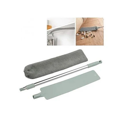 Mop plat retractabil pentru curatarea prafului in spatiile inguste Mop plat retractabil pentru curatarea prafului in spatiile inguste