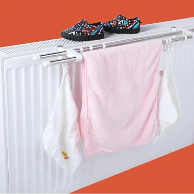Suport dublu pentru uscare prosoape cu prindere pe calorifer 50 cm Suport dublu pentru uscare prosoape cu prindere pe calorifer 50 cm