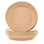 Set 50 hartii de copt ROTUNDE pentru friteuza Unica folosinta 16x4.5 cm Maro
