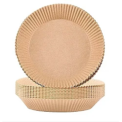 Set 50 hartii de copt ROTUNDE pentru friteuza Unica folosinta 16x4.5 cm Maro