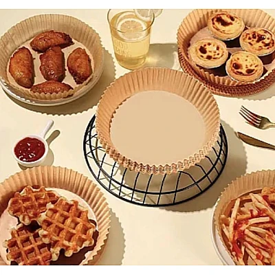 Set 50 hartii de copt ROTUNDE pentru friteuza Unica folosinta 16x4.5 cm Maro Set 50 hartii de copt ROTUNDE pentru friteuza Unica folosinta 16x4.5 cm Maro