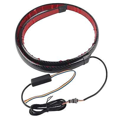 Spoiler portbagaj spate cu LED stil fibra de carbon 120 cm Spoiler portbagaj spate cu LED stil fibra de carbon 120 cm