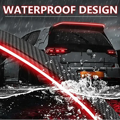 Spoiler portbagaj spate cu LED stil fibra de carbon 120 cm Spoiler portbagaj spate cu LED stil fibra de carbon 120 cm