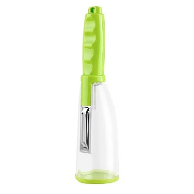 Decojitor cu cutie de colectare resturi din Plastic Verde Decojitor cu cutie de colectare resturi din Plastic Verde