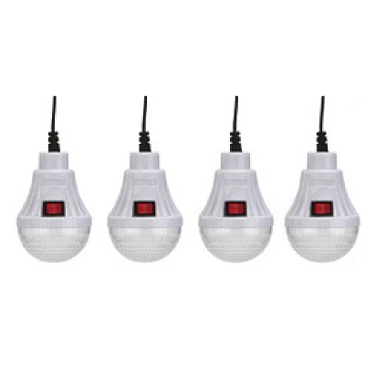 Kit solar GD-8075 cu lampa multifunctionala panou solar si 4 Becuri Kit solar GD-8075 cu lampa multifunctionala panou solar si 4 Becuri