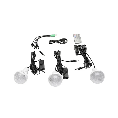 Kit solar GD-8028 Proiector Radio cu panou solar si 3 Becuri Kit solar GD-8028 Proiector Radio cu panou solar si 3 Becuri
