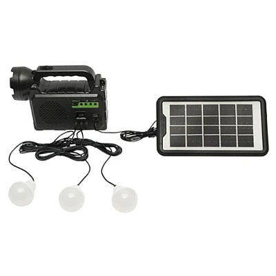 Kit solar GD-P30FM Radio cu lampa multifunctionala panou solar si 3 Becuri Kit solar GD-P30FM Radio cu lampa multifunctionala panou solar si 3 Becuri