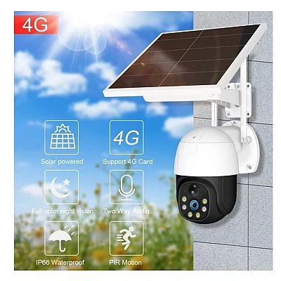 Camera de Supraveghere 4G cu Panou Solar V380 PRO 4MP 2K SLR2K Camera de Supraveghere 4G cu Panou Solar V380 PRO 4MP 2K SLR2K
